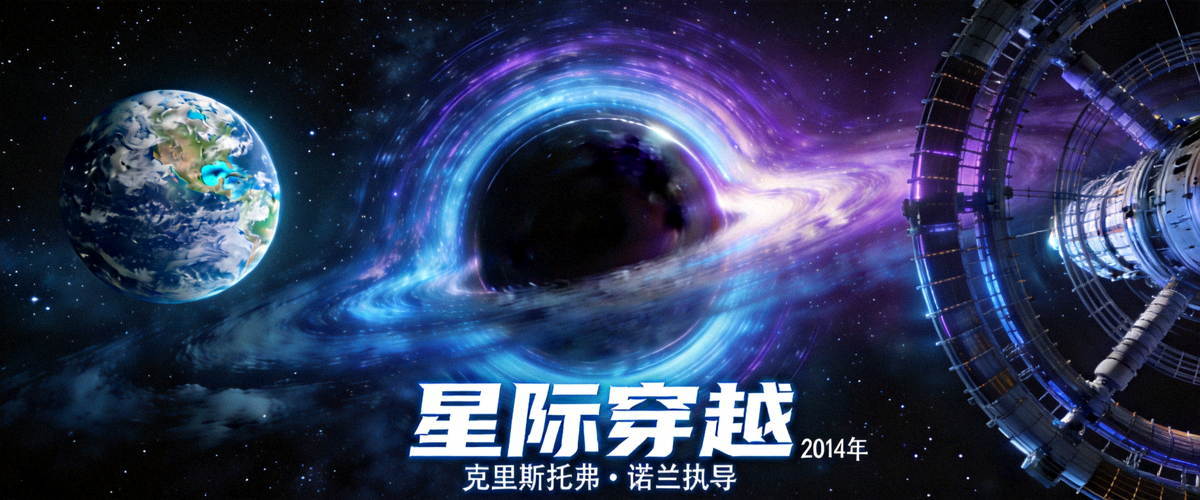 热门科幻大片《星际穿越》封面海报